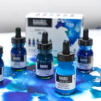 Acrylic Ink Set - Aqua Colours - 6 x 30 ml