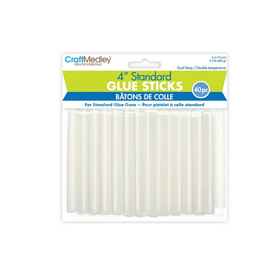 Pqt. 40 bâtons de colle - 4 po
