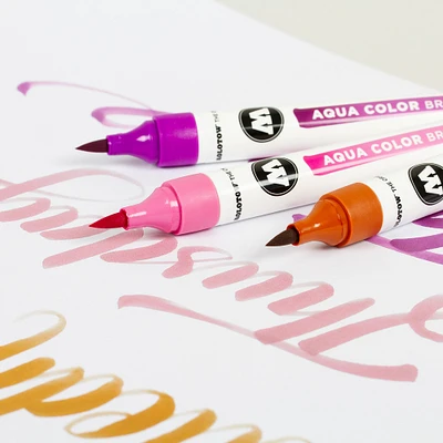 Aqua Color Brush Marker - Pink