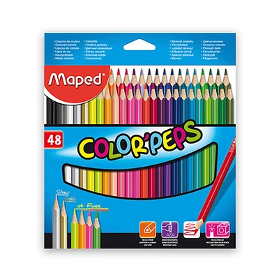 Ensemble de 48 crayons Color’Peps