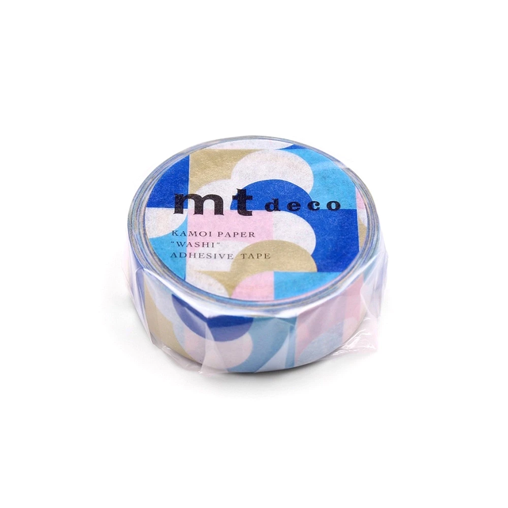 MT Washi Masking Tape - Half Circle, Pink/Blue