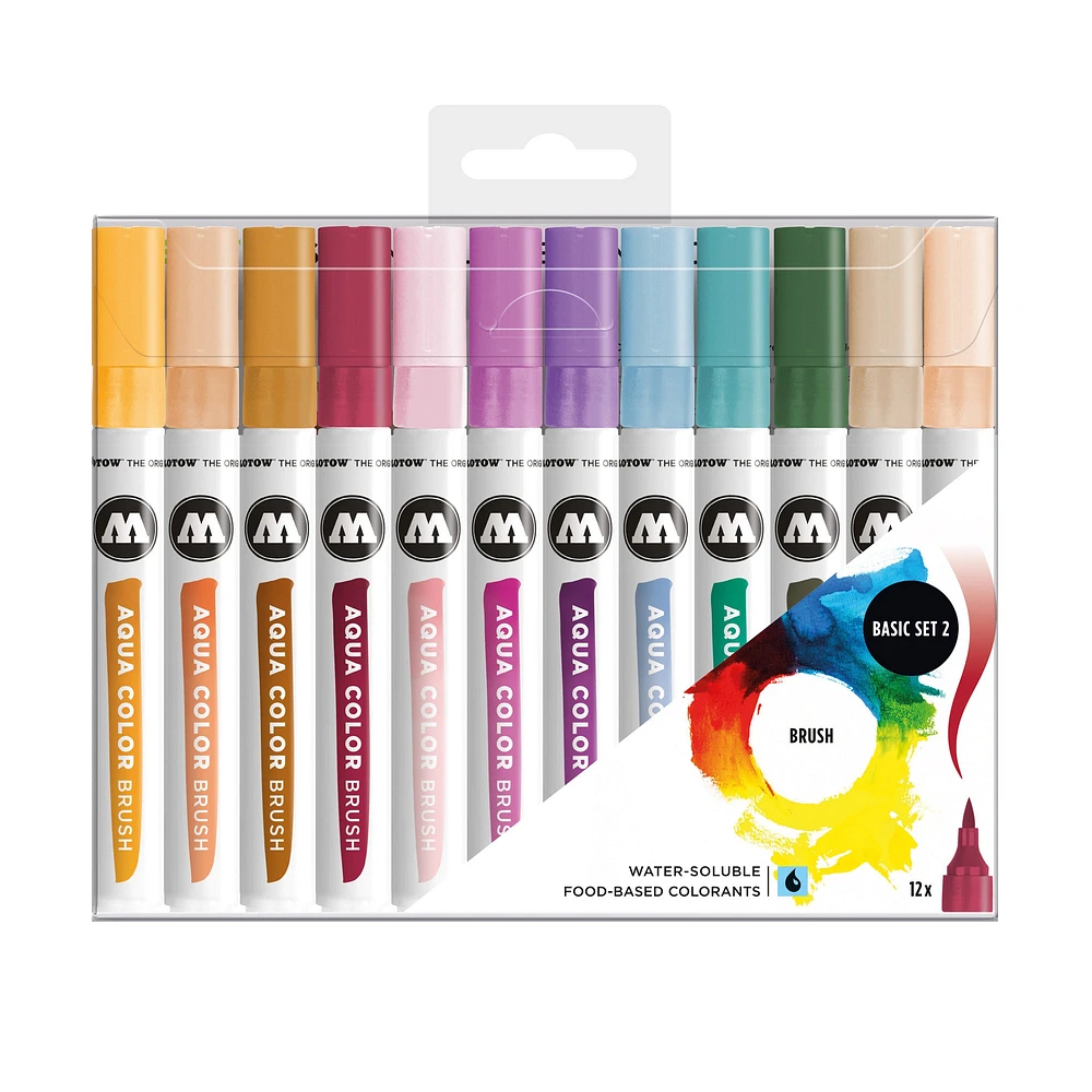 12-Pack Aqua Markers - Basic Set 2