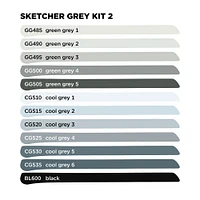12-Pack Sketcher Markers - Main Grey #2 Set