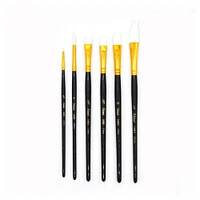 Assorted synthetic brushes, set of 6