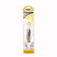 Round golden synthetic brushes, set of 4