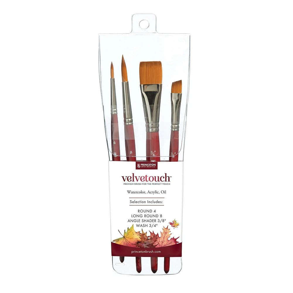 4-Piece Velvetouch Synthetic Brush Set