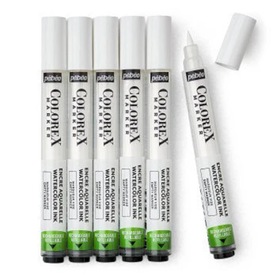 6-Pack Empty Colorex Watercolour Markers