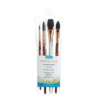 4-Piece Neptune Synthetic Brush Set