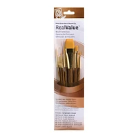 Piece Synthetic Gold Taklon Brush Set