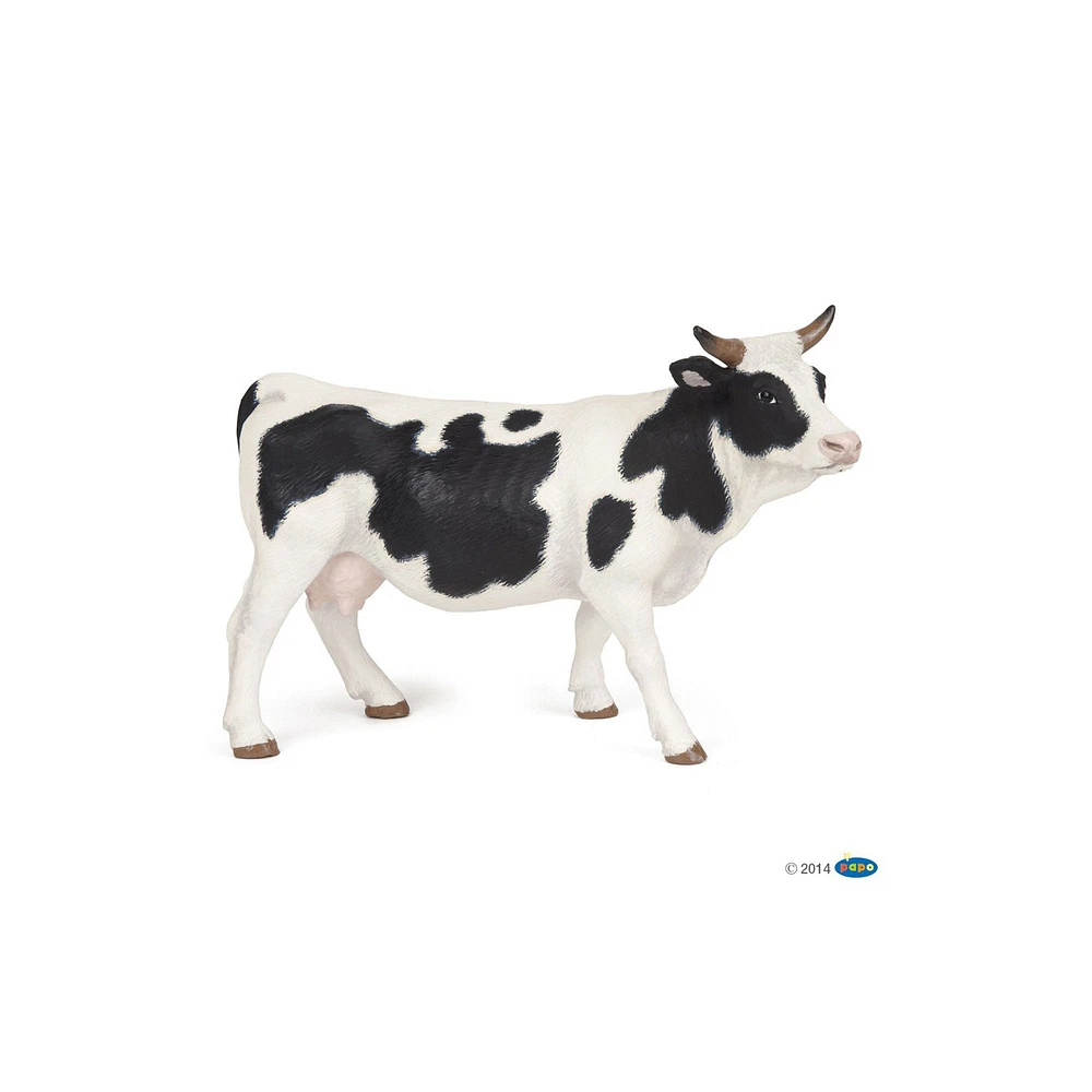 Figurine animal - vache pie noir