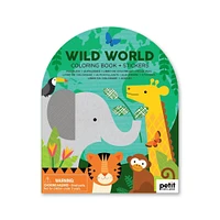 Colouring Book & Stickers: Wild World - éd. anglaise