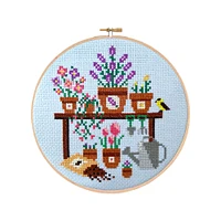 DIY Cross Stitch Kit - Potting Bench