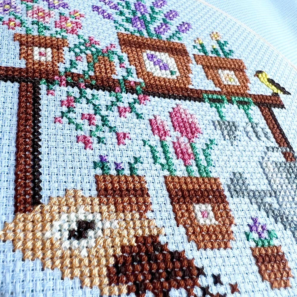 DIY Cross Stitch Kit - Potting Bench