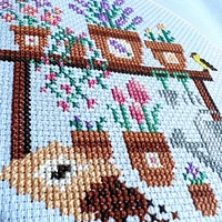DIY Cross Stitch Kit - Potting Bench