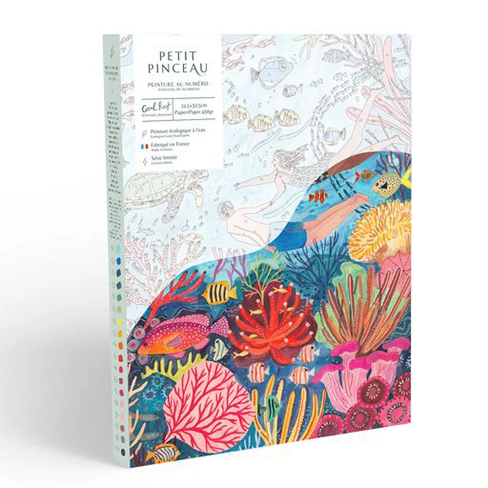 Kit peinture à numéros Petit Pinceau - « Récif de corail »
