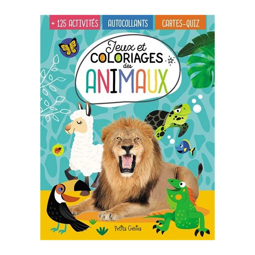 Jeux et coloriages des animaux - French Ed.