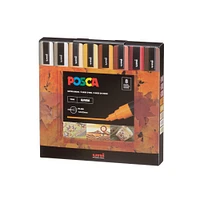 8-Pack Water-Based Paint Markers - Warm Colours