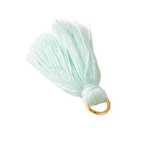 Ens. 6 pampilles en coton - couleurs froides