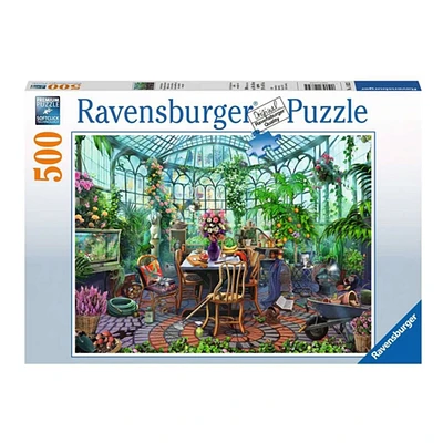 500-Piece Puzzle - Greenhouse Mornings