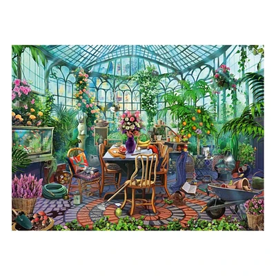 500-Piece Puzzle - Greenhouse Mornings