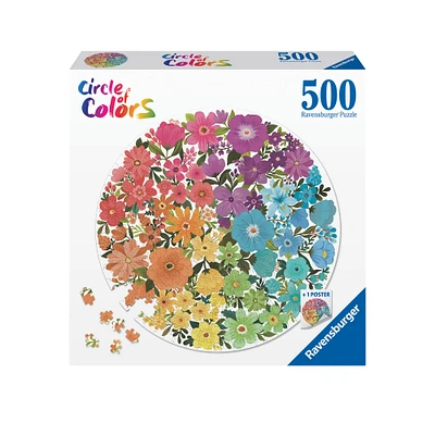 Casse-tête 500 mcx - « Cercle de couleurs avec fleurs »