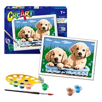 CreArt Kids Paint by Number Kit - Cute Puppies