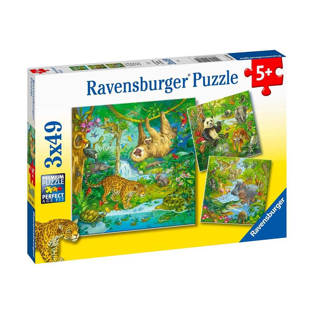 3 x 49-Piece Puzzle Box - "Jungle Fun"