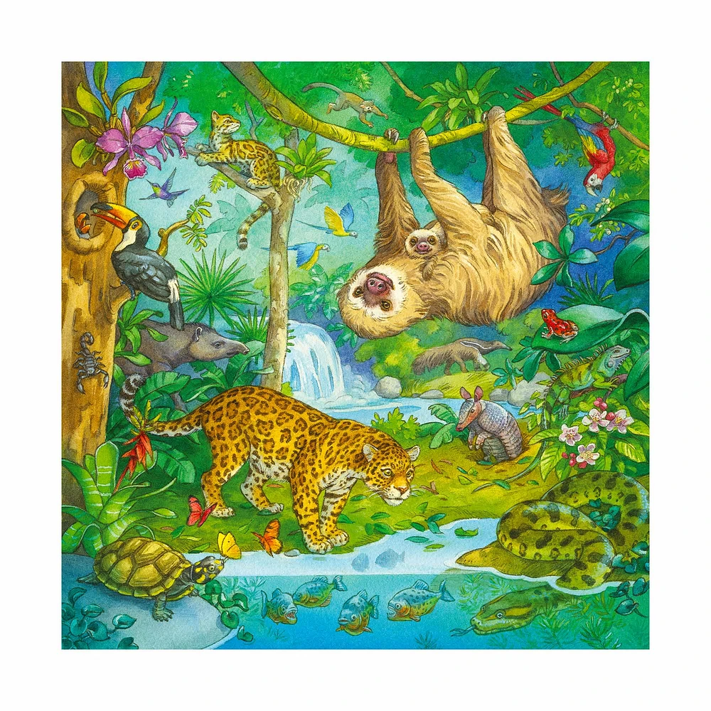 3 x 49-Piece Puzzle Box - "Jungle Fun"