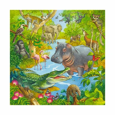 3 x 49-Piece Puzzle Box - "Jungle Fun"