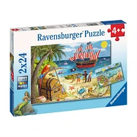 2 x 24-Piece Puzzle Box - "Pirates & Mermaids"