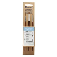 3-Pack Essential Watercolour Brush Set - Detailing