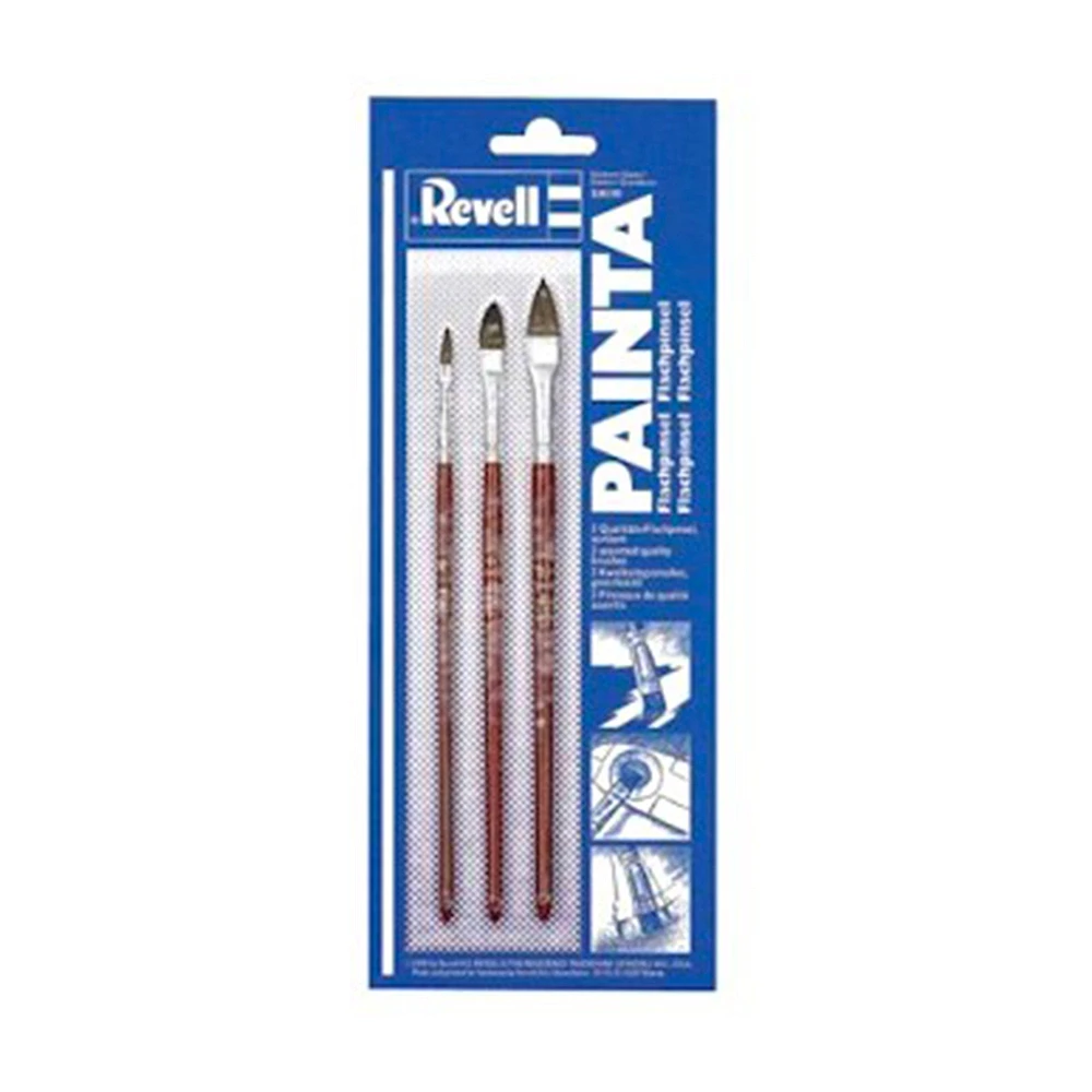 3-Piece Painta Flat Paintbrush Set