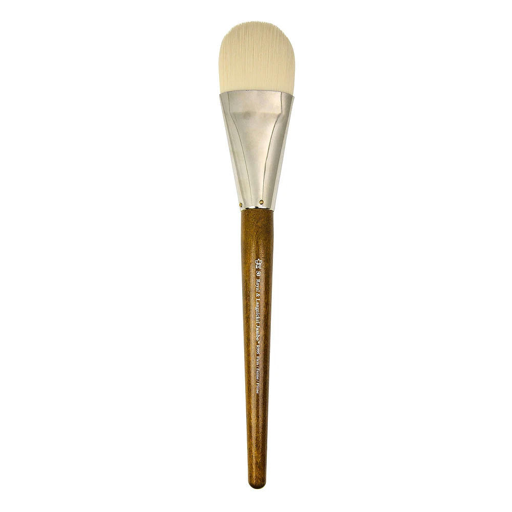 Jumbo White Paintbrush - Filbert