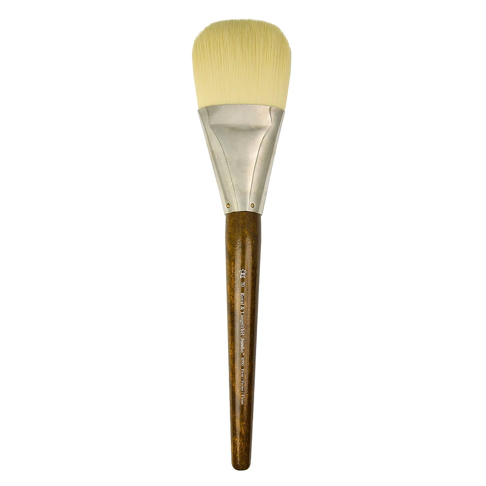 Jumbo White Paintbrush - Filbert