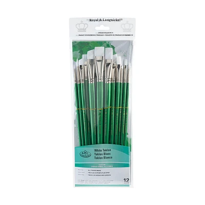 Pack White Taklon Brushes