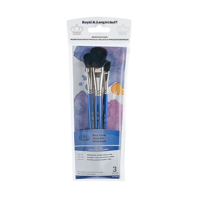 3-Pack Black Taklon Brushes - Mop