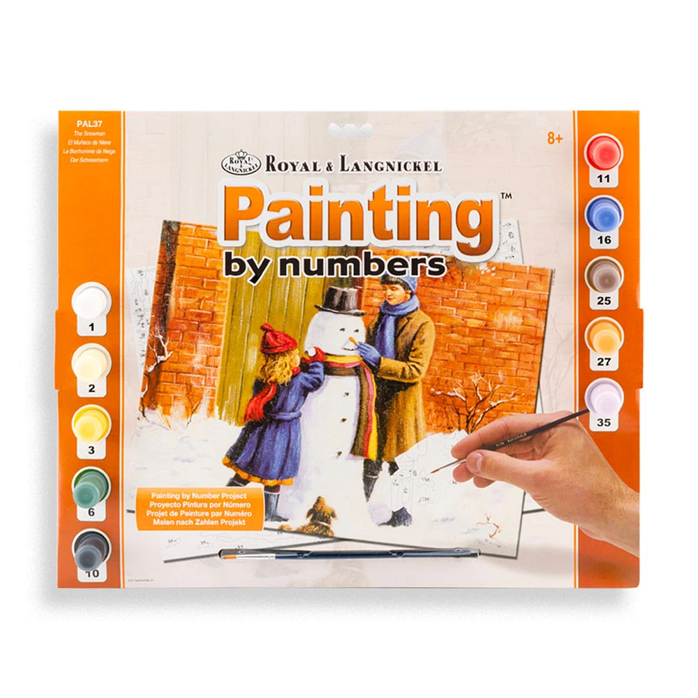 Kit peinture à numéros - « Le bonhomme de neige »