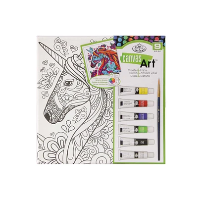 Canvas Art Acrylic Paint Set — Unicorn