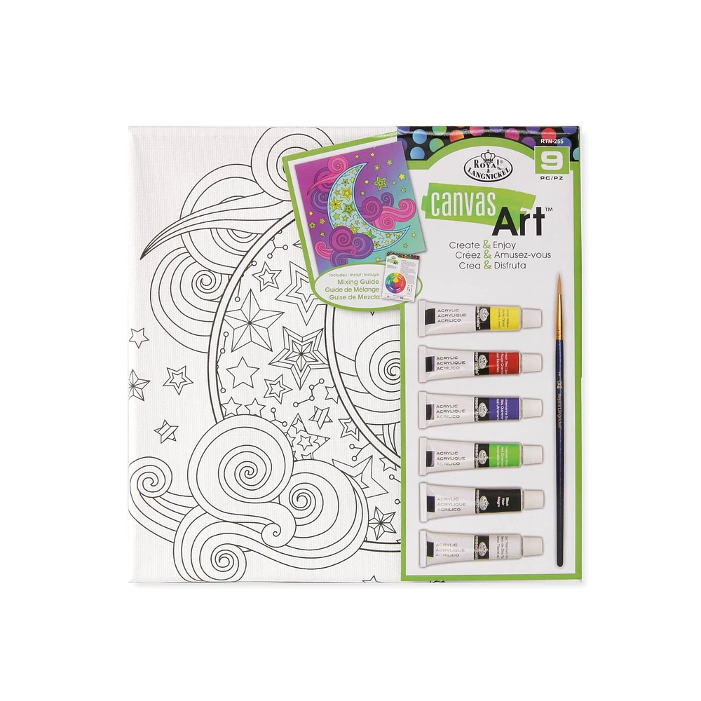 Canvas Art Acrylic Paint Set — Moon