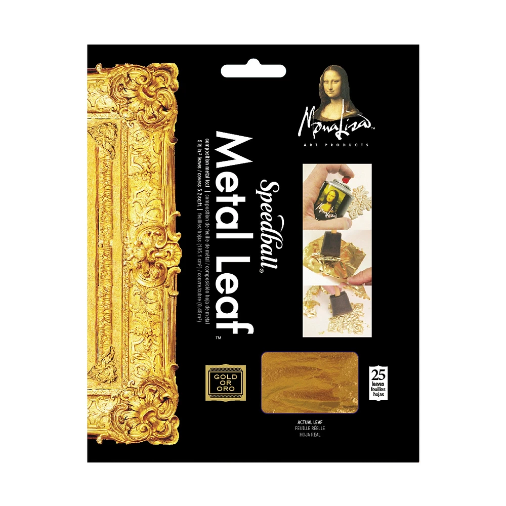 Pqt. 25 feuilles de métal Mona Lisa