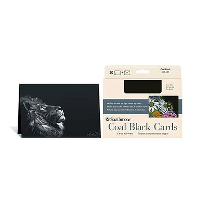 Package of 10 Black Artagain® Cards 5" x 7"