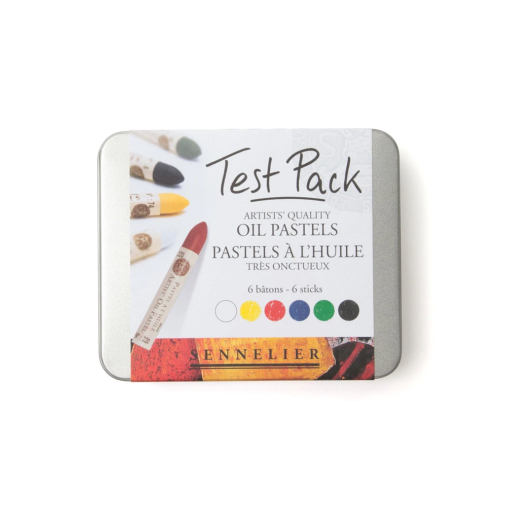 Pqt. de 6 pastels à l'huile