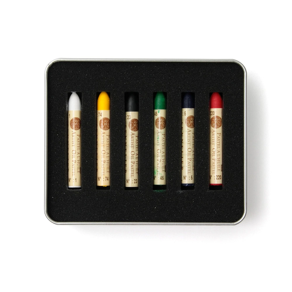 Pack of 6 Oil Pastels