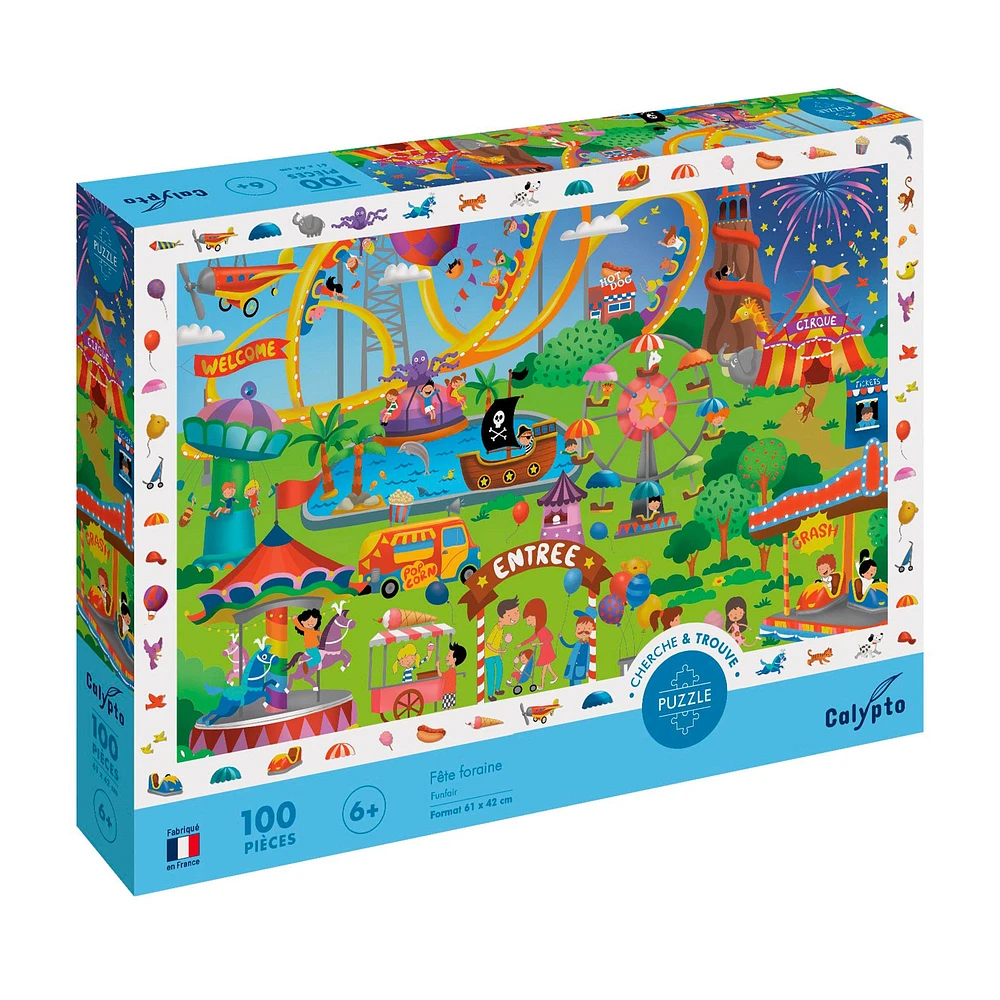 100-Piece Search & Find XXL Puzzle - "Carnival"
