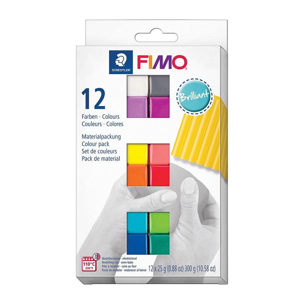 Ens. 24 pâtes à modeler FIMO Soft - brillant