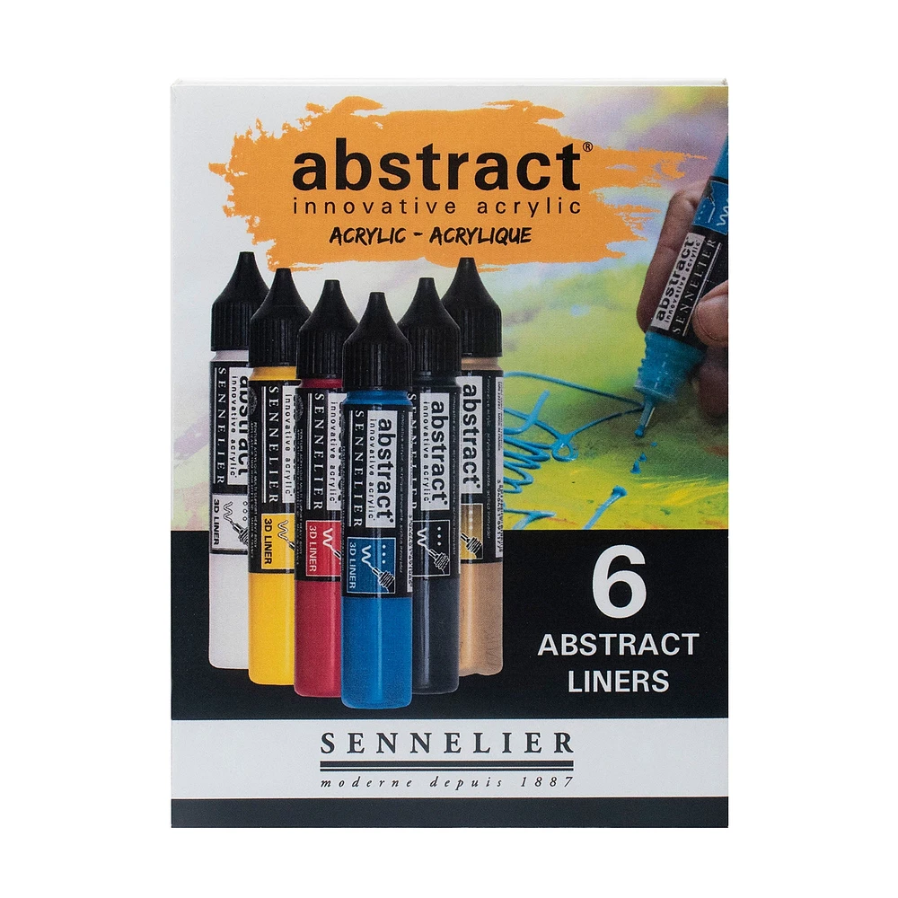 6-Pack Abstract Liner Acrylic Markers