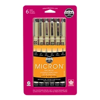 Ens. 6 stylos Pigma Micron - noir