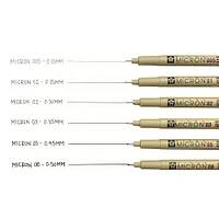 Ens. 6 stylos Pigma Micron - noir