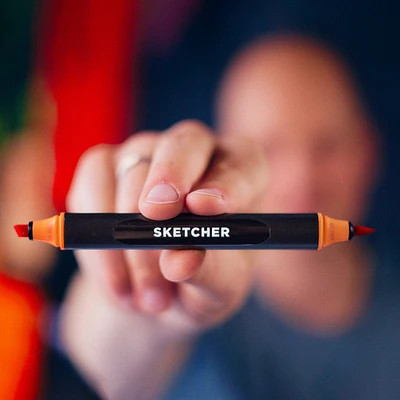 Sketcher Marker : Chisel Tip - Black