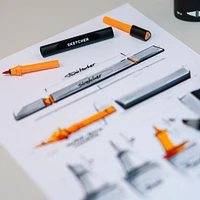 Sketcher Marker : Round Tip - Orange